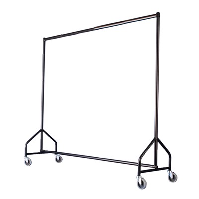 4ft Heavy Duty Strutted Clothes Rail - All Black