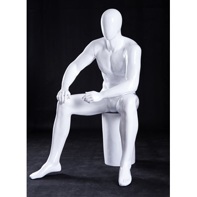 Gent Seated  Faceless Mannequin