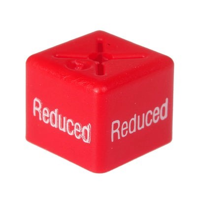 Size Cube wording Reduced - Red (Pack of 50)